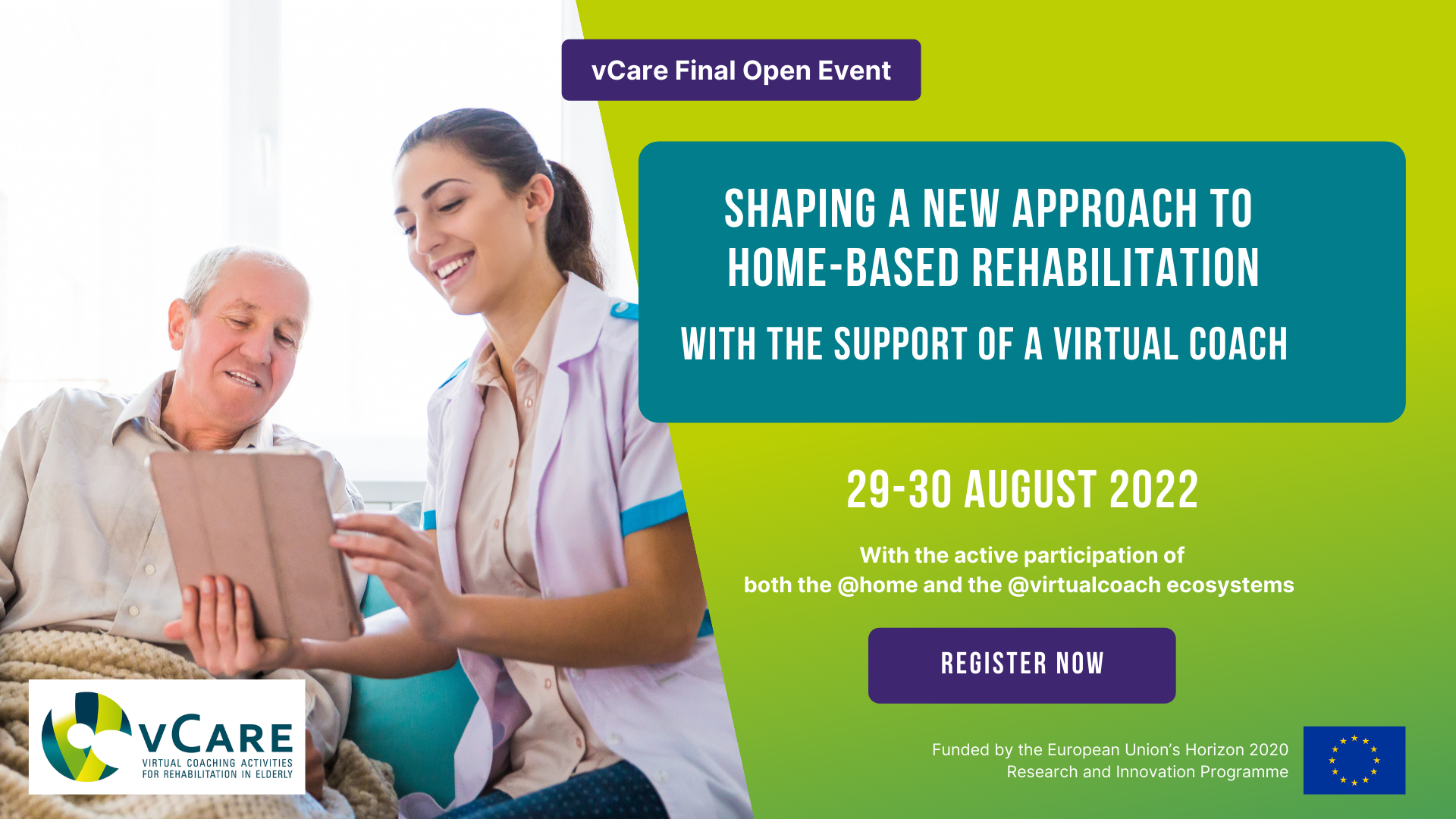 vCare final event announcement on 29+30 August 2022